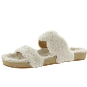 🆕 Jack Rogers Lauren Faux Fur Sandals Slides
